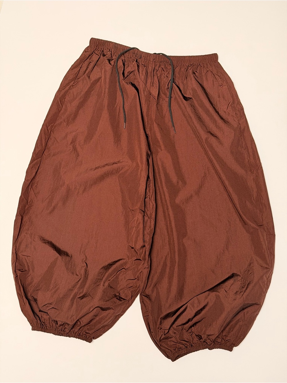 Men's Brown Relaxed Drawstring Pants